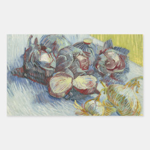 Vincent van Gogh - Red Cabbages and Onions Rectangular Sticker