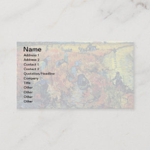 Vincent Van Gogh - Red Vineyard At Arles Painting Business Card