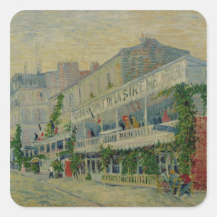 Vincent van Gogh   Restaurant de la Sirene Square Sticker