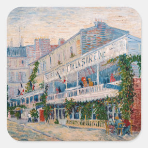 Vincent van Gogh - Restaurant de la Sirene Square Sticker