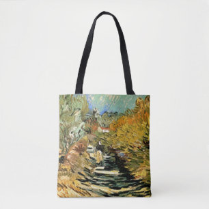 Vincent van Gogh Road at Saint-Remy, Female Figure Tote Bag