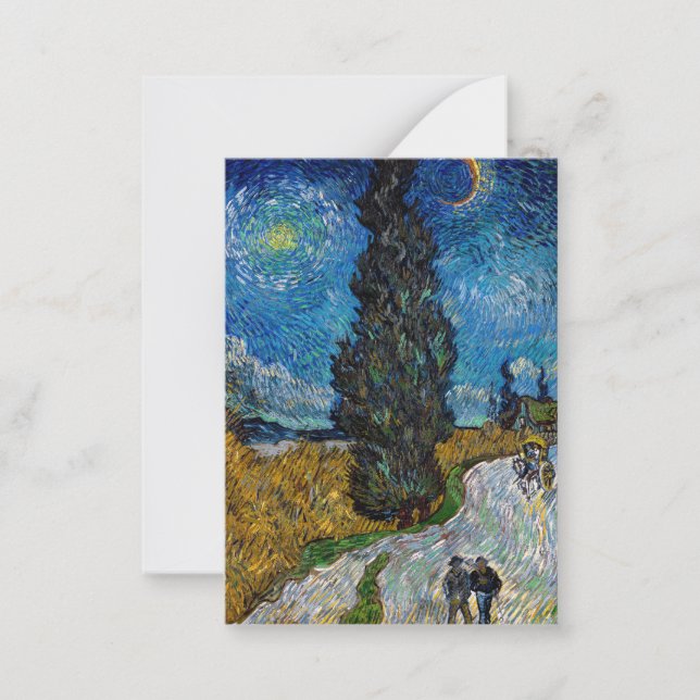 Vincent van Gogh - Road with Cypress and Star Card (Front)