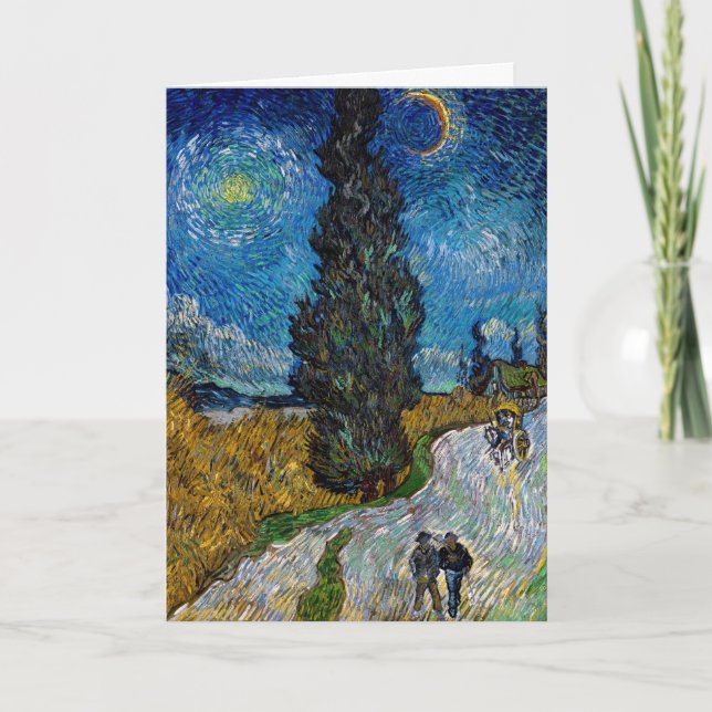 Vincent van Gogh - Road with Cypress and Star Card (Front)