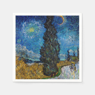 Vincent van Gogh - Road with Cypress and Star Napkin