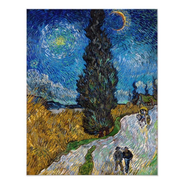 Vincent van Gogh - Road with Cypress and Star Photo Print (Front)