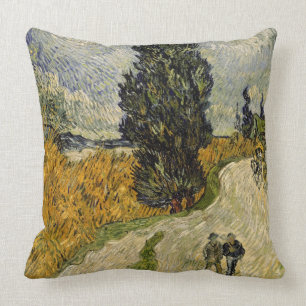 Vincent van Gogh   Road with Cypresses, 1890 Cushion