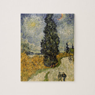 Vincent van Gogh   Road with Cypresses, 1890 Jigsaw Puzzle