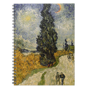 Vincent van Gogh Road with Cypresses, 1890 Notebook