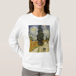 Vincent van Gogh Road with Cypresses, 1890 T-Shirt