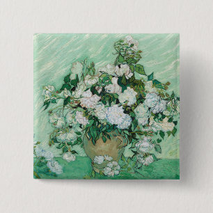 Vincent van Gogh - Roses 15 Cm Square Badge