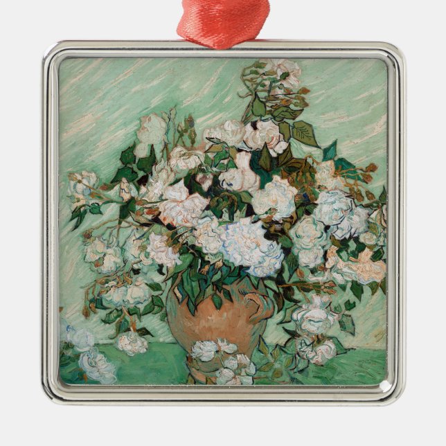 Vincent van Gogh | Roses, 1890 Metal Ornament (Front)
