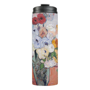 Vincent van Gogh - Roses & Anemones Magnetic Card Thermal Tumbler
