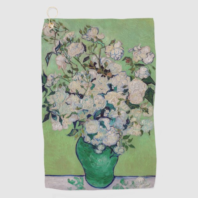 Vincent van Gogh - Roses Golf Towel (Front)