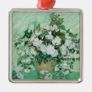 Vincent van Gogh - Roses Metal Ornament