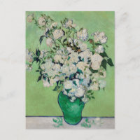 Vincent van Gogh Roses Painting Postcard | Famous