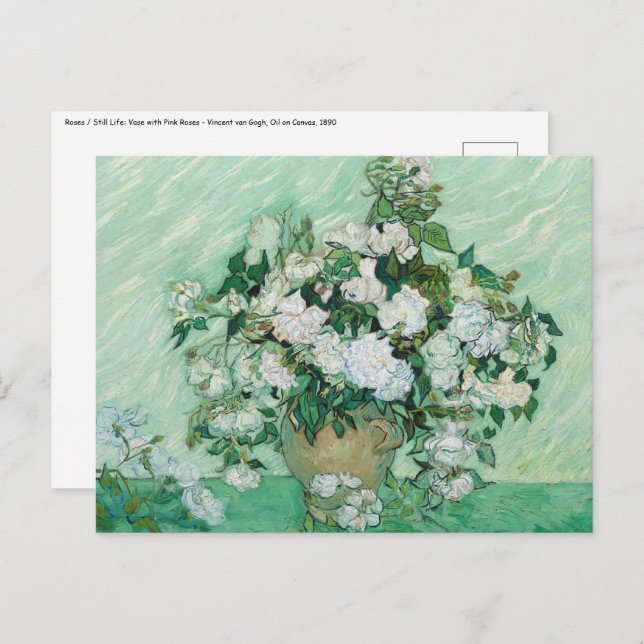 Vincent van Gogh - Roses Postcard (Front/Back)