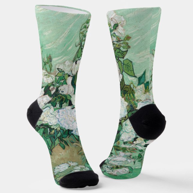 Vincent van Gogh - Roses Socks (Angled)