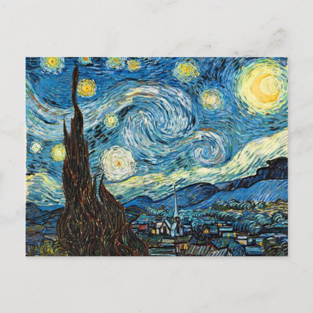 Vincent Van Gogh’s Starry Night Postcard (Front)