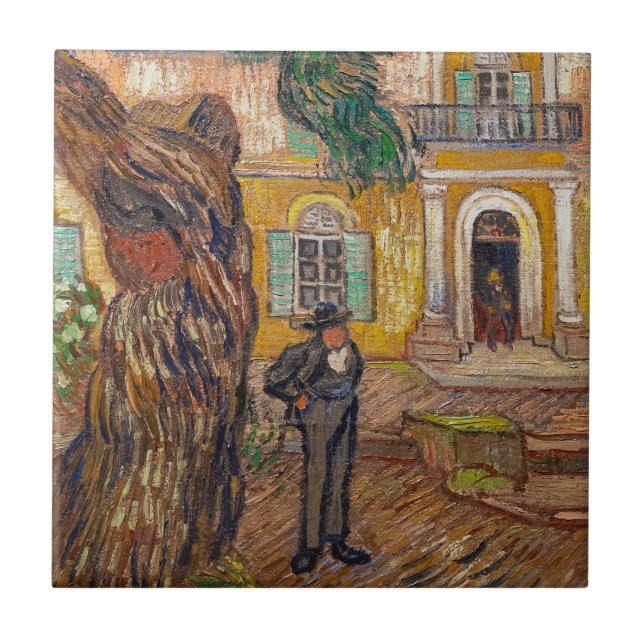 Vincent Van Gogh - Saint-Paul Asylum in Saint-Remy Ceramic Tile (Front)