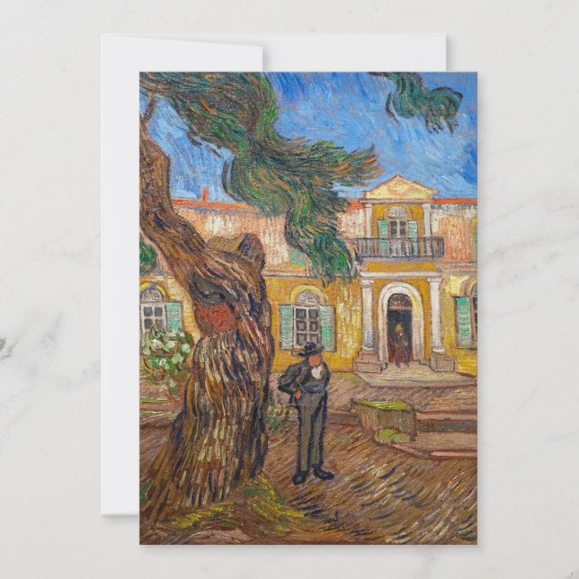 Vincent Van Gogh - Saint-Paul Asylum in Saint-Remy Invitation (Front)