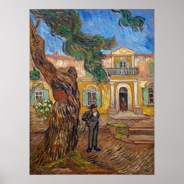 Vincent Van Gogh - Saint-Paul Asylum in Saint-Remy Poster (Front)