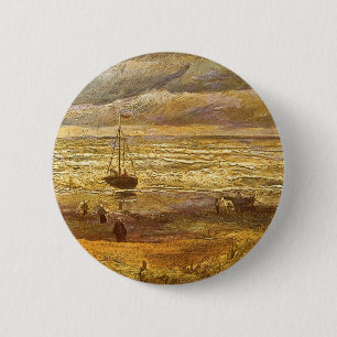 Vincent van Gogh - Sea at Scheveningen 6 Cm Round Badge