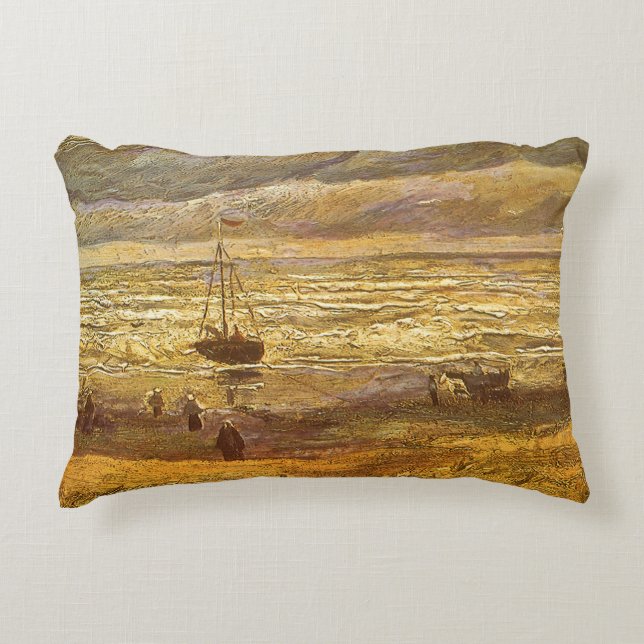 Vincent van Gogh - Sea at Scheveningen Decorative Cushion (Front)