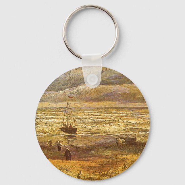 Vincent van Gogh - Sea at Scheveningen Key Ring (Front)