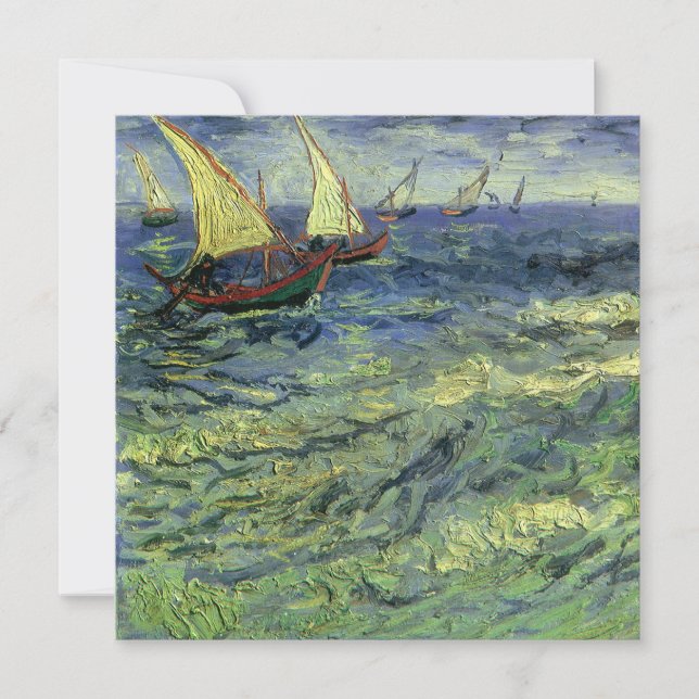Vincent van Gogh - Seascape at Saintes Maries Invitation (Front)