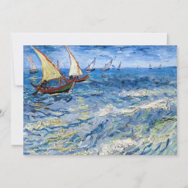 Vincent van Gogh - Seascape at Saintes-Maries Invitation (Front)