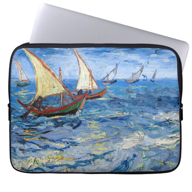 Vincent van Gogh - Seascape at Saintes-Maries Laptop Sleeve (Front)