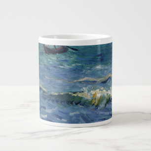 Vincent Van Gogh - Seascape at Saintes-Maries Large Coffee Mug