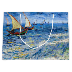 Vincent van Gogh - Seascape at Saintes-Maries Large Gift Bag