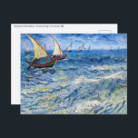 Vincent van Gogh - Seascape at Saintes-Maries Postcard<br><div class="desc">Seascape at Saintes-Maries - Vincent van Gogh,  Oil on Canvas,  1888</div>