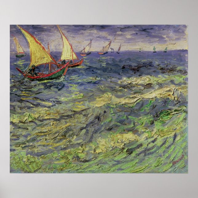 Vincent van Gogh | Seascape at Saintes-Maries Poster (Front)