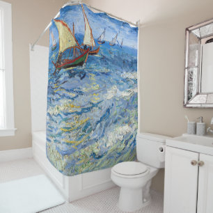 Vincent van Gogh - Seascape at Saintes-Maries Shower Curtain