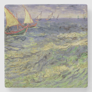 Vincent van Gogh Seascape at Saintes-Maries Stone Coaster