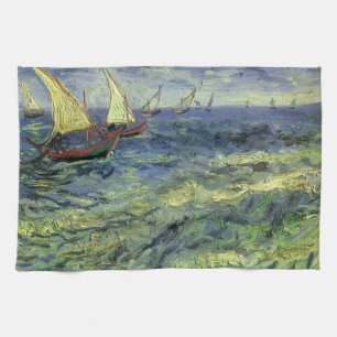 Vincent van Gogh - Seascape at Saintes Maries Tea Towel