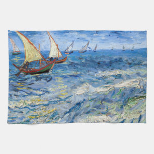 Vincent van Gogh - Seascape at Saintes-Maries Tea Towel