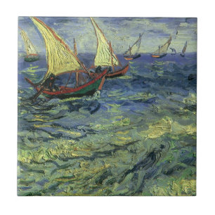 Vincent van Gogh - Seascape at Saintes Maries Tile