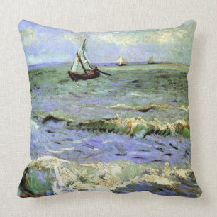 Vincent van Gogh-Seascape Near Les Saintes-Maries Cushion