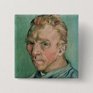 Vincent van Gogh Self Portrait, 1889 15 Cm Square Badge
