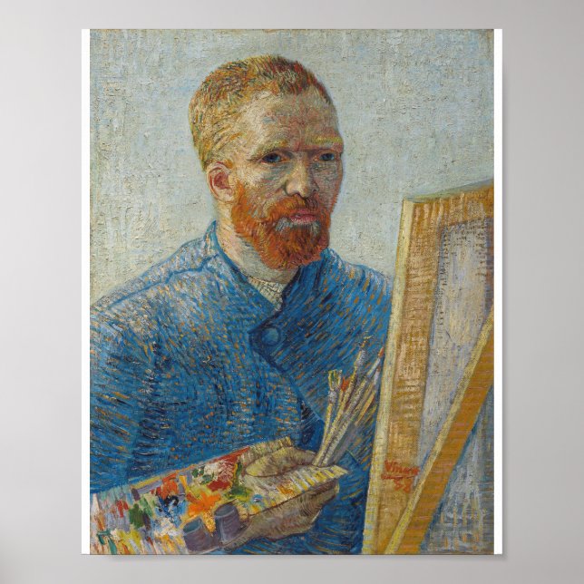 Vincent Van Gogh - Self Portrait  as a Painter Poster (Front)