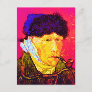 Vincent Van Gogh - Self Portrait Bandage Pop Art Postcard