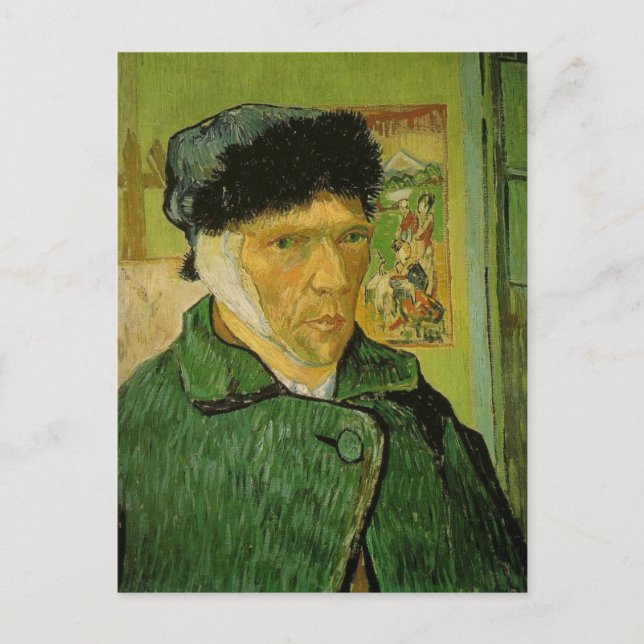 Vincent Van Gogh Self Portrait Bandaged Ear Postcard (Front)