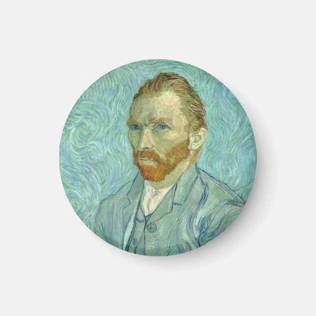 Vincent Van Gogh Self Portrait Blue Background Magnet (Front)
