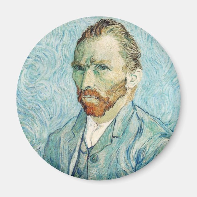 Vincent Van Gogh Self Portrait Blue Magnet (Front)