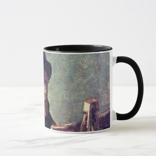 Vincent Van Gogh - Self Portrait Dark Felt Hat Mug (Right)