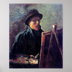 Vincent Van Gogh - Self Portrait Dark Felt Hat Poster