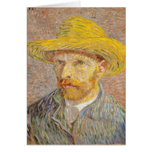 Vincent Van Gogh Self Portrait Hat Birthday Card
